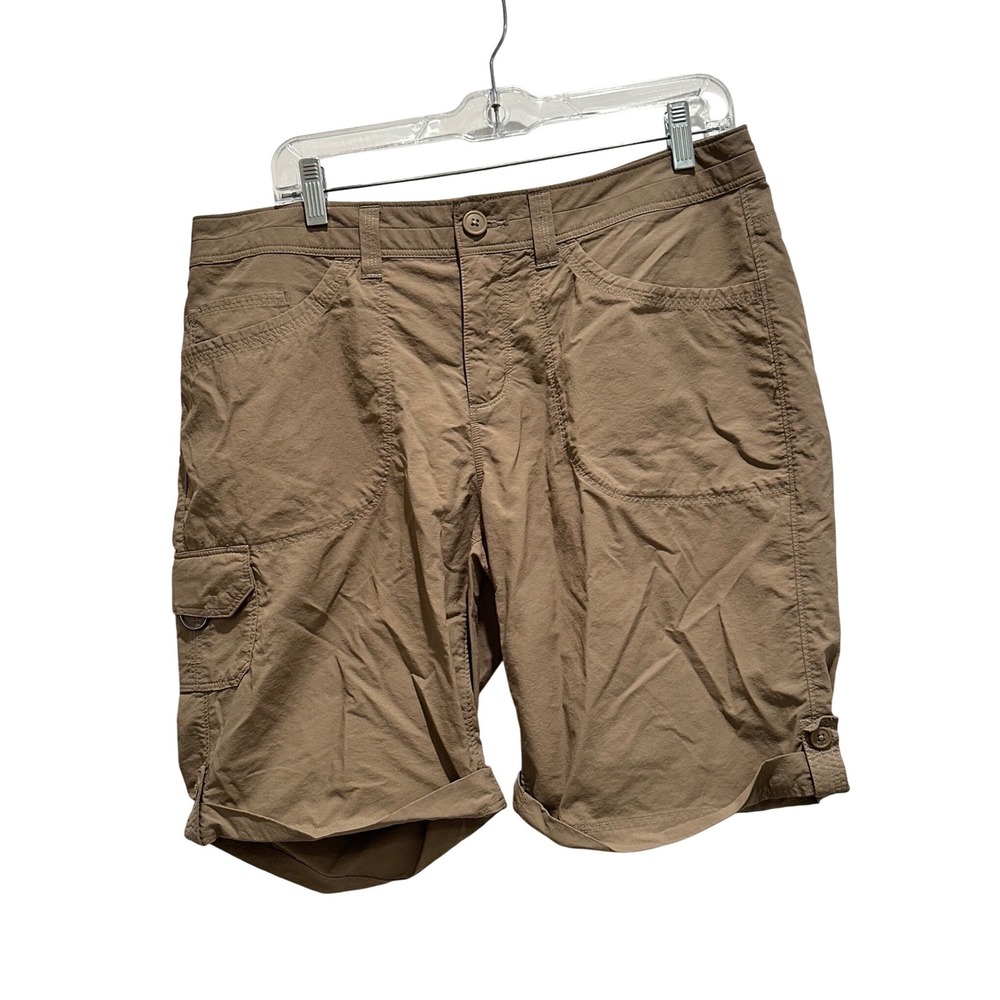 Mountain Hardwear Cargo Shorts Beige Nylon Hiking Outdoor Womens 12/44 Gorpcore